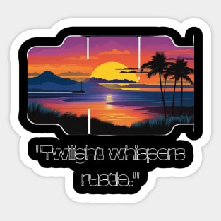 Golden horizon hues. Sticker